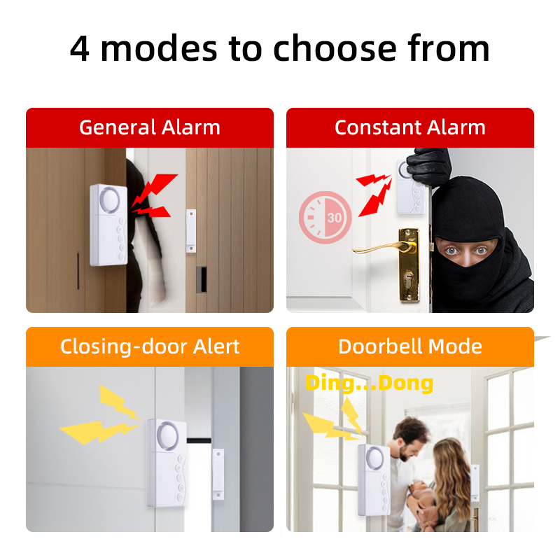 108dB Magnetic Door & Window Alarm Sensor - Image 18