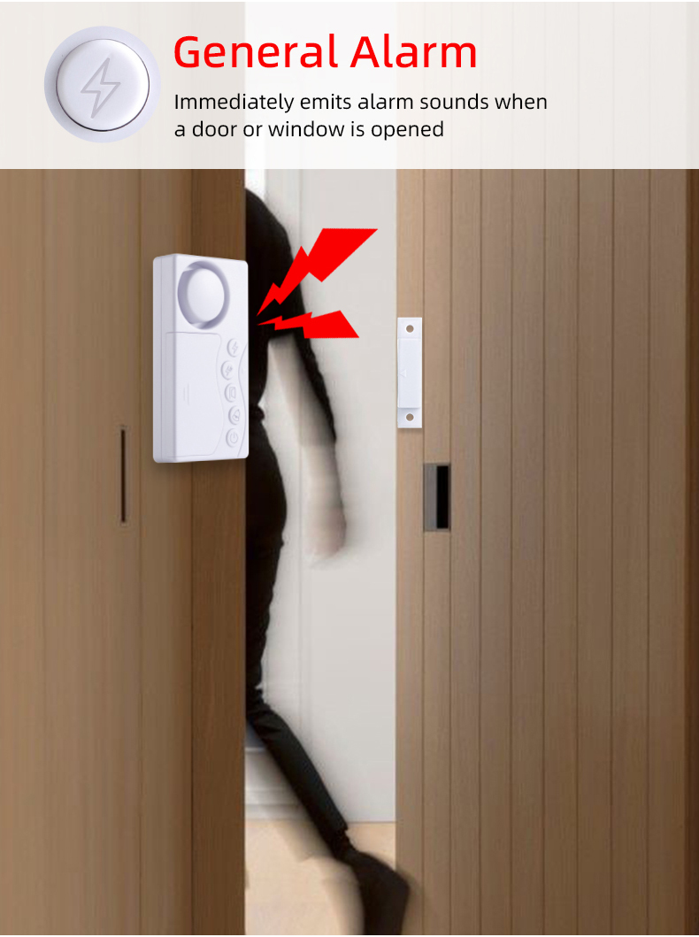 108dB Magnetic Door & Window Alarm Sensor - Image 11