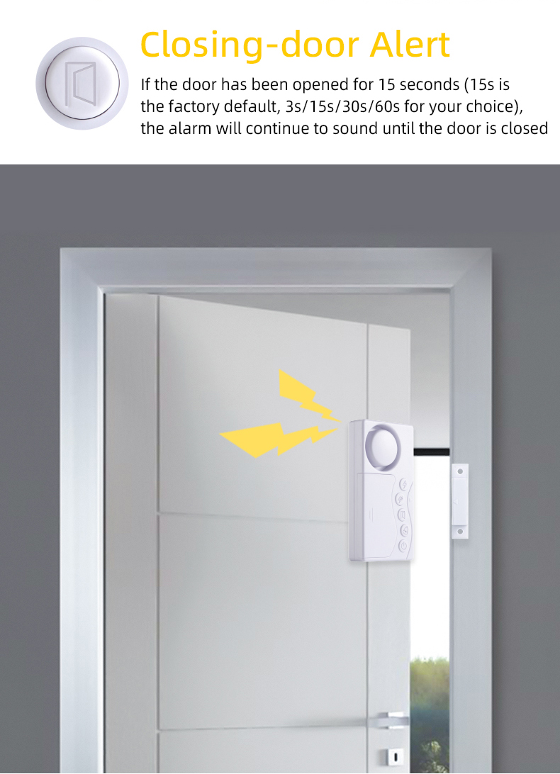108dB Magnetic Door & Window Alarm Sensor - Image 10