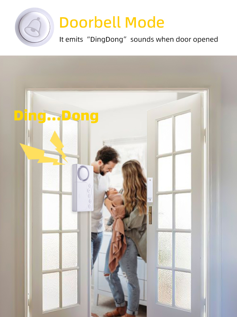 108dB Magnetic Door & Window Alarm Sensor - Image 12